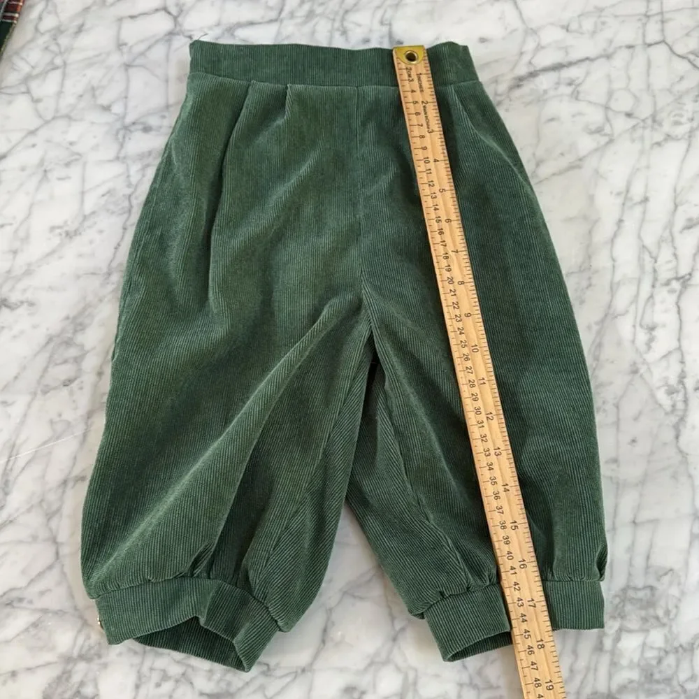 Boys Christmas Holiday Outfit 4-Piece Boys Plaid Shirt & Green Pants